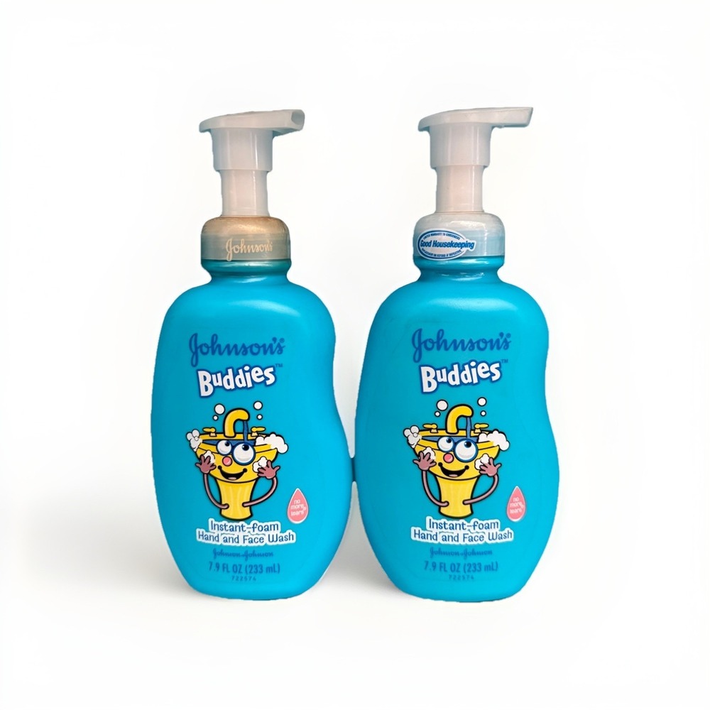 2x JOHNSON'S Buddies Instant foam‎ hand and face wash Discontinued Y2K kids